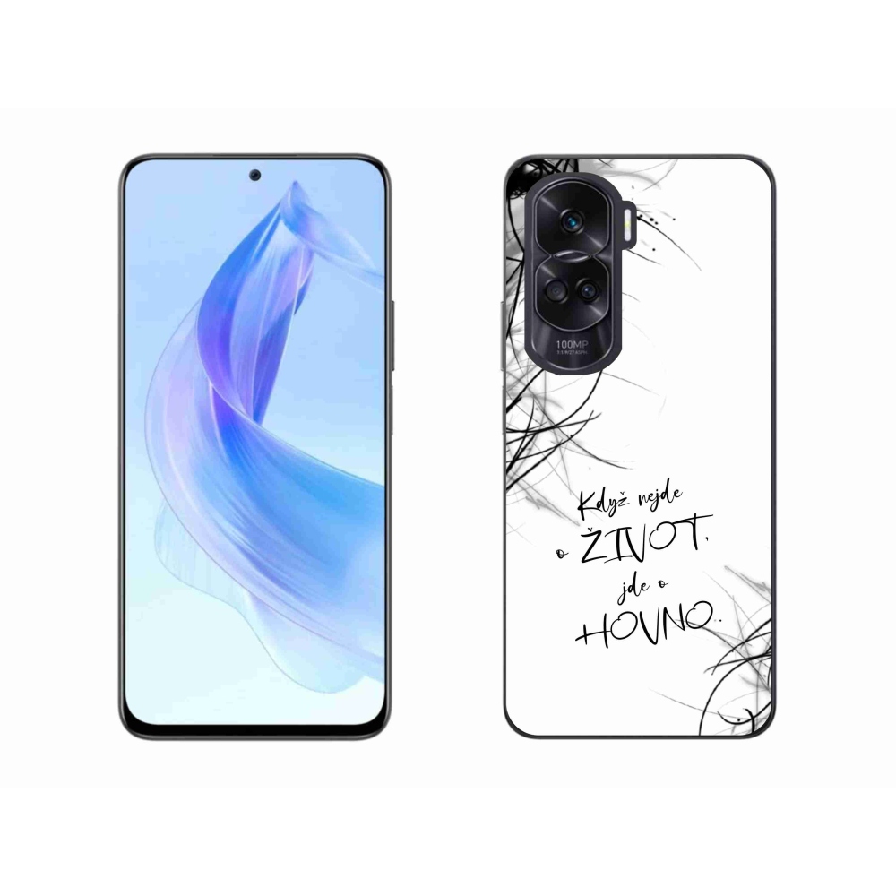 Gél borító mmCase a Honor 90 Lite készülékhez - vicces szöveg 16 fehér háttér