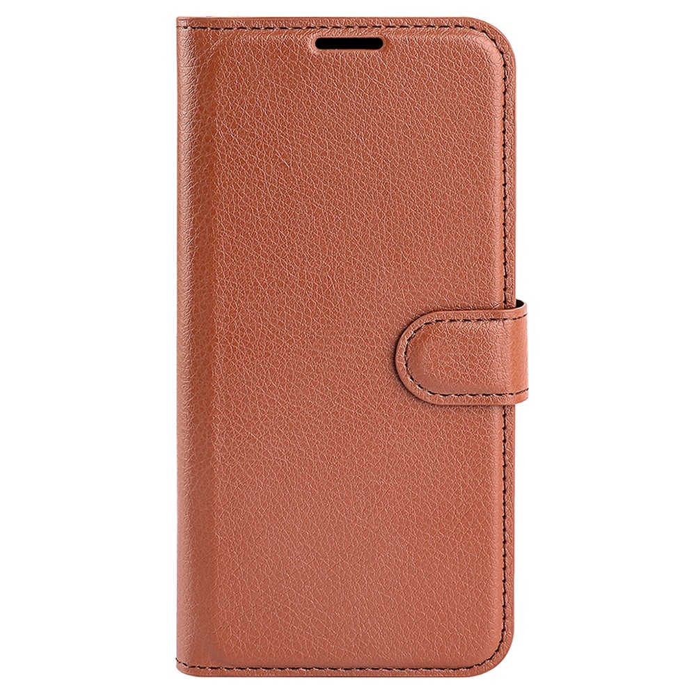 Litchi könyv tok Samsung Galaxy A25 5G - barna színben