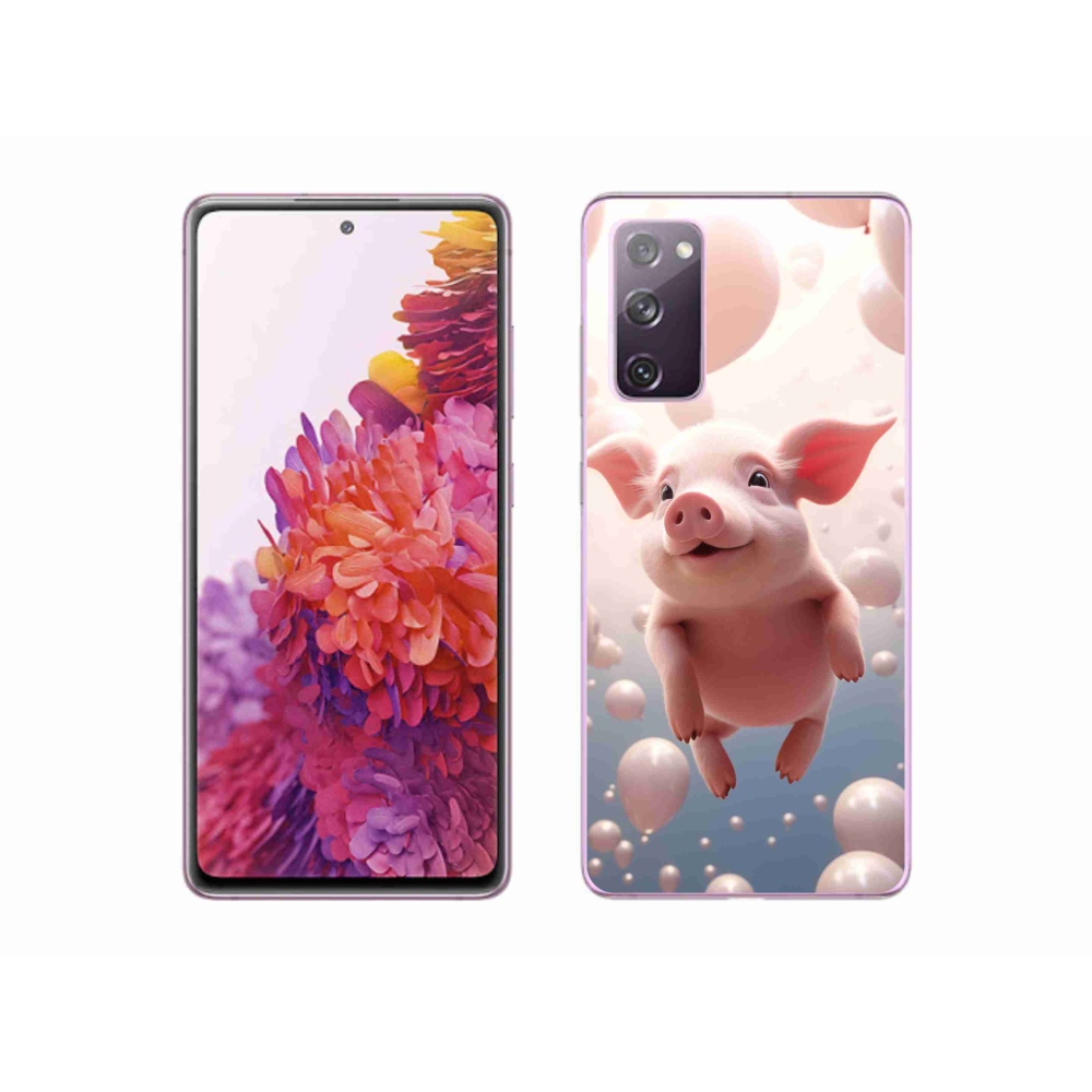 Gél borítás mmCase Samsung Galaxy S20 FE - malacka lufikkal