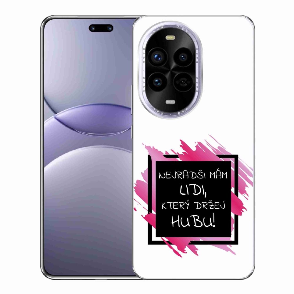 Gél borító mmCase a Huawei Nova 13 Pro 5G számára - vicces szöveg 7 fekete és fehér háttérrel