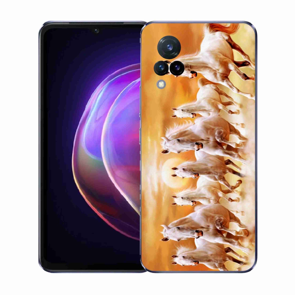 Zselés borítás mmCase a Vivo V21 4G/5G-n - lovak 2