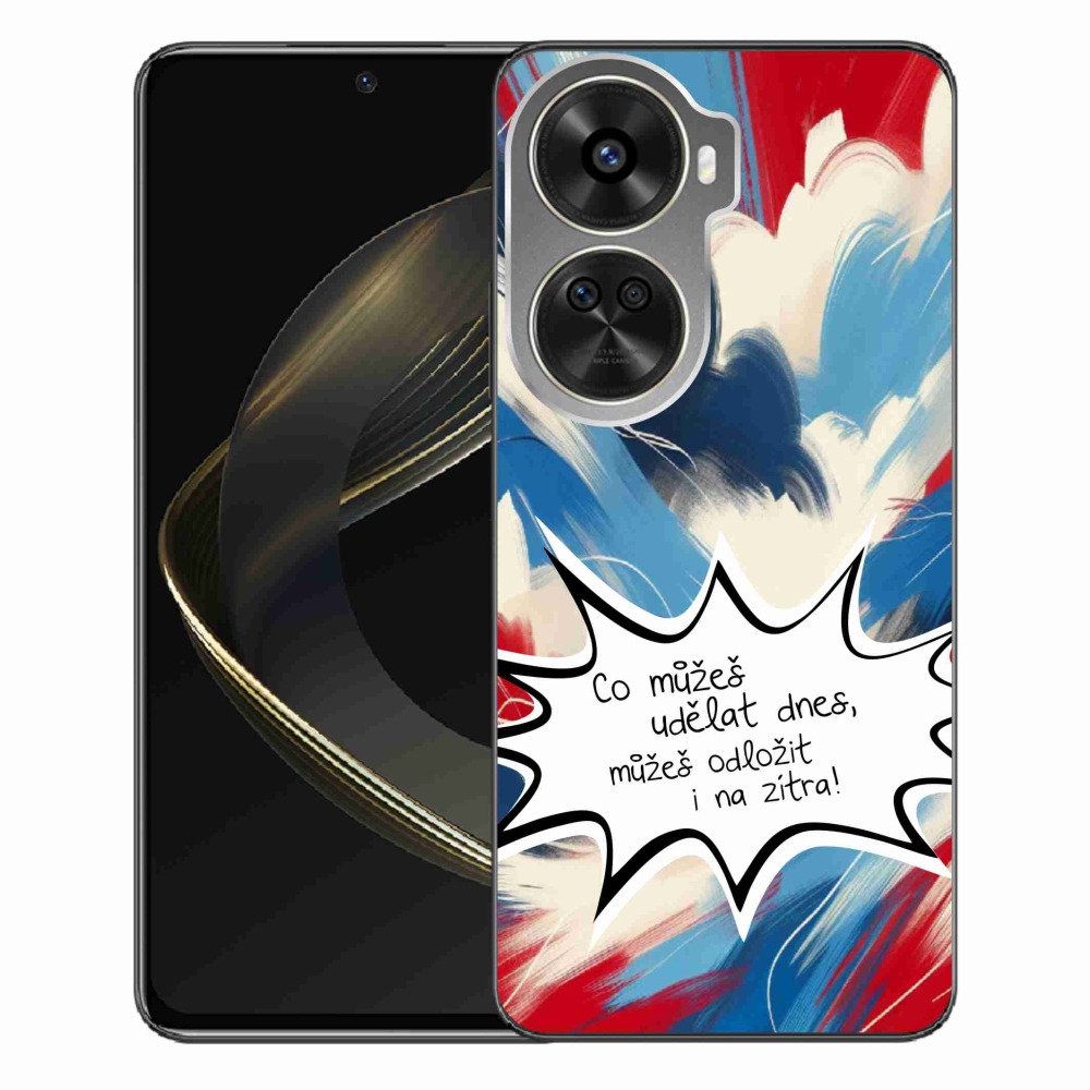 Gél borító mmCase a Huawei Nova 12 SE-hez - vicces szöveg 9 fehér háttér