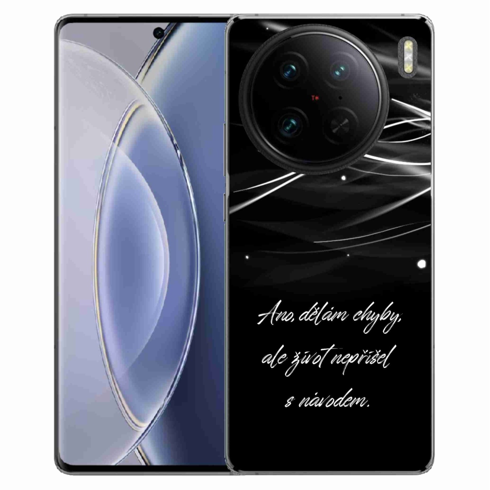Gél borítás mmCase a Vivo X90 Pro készülékre - idézem fekete háttérrel