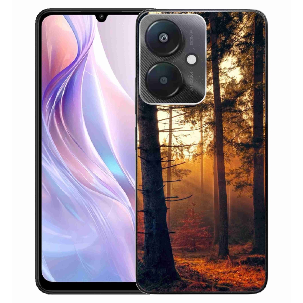 Gél tok mmCase a Xiaomi Redmi 13C 5G számára - erdő