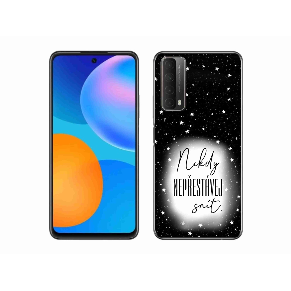 Gél borító mmCase a Huawei P Smart (2021) - idézet 1 fehér és fekete háttérrel