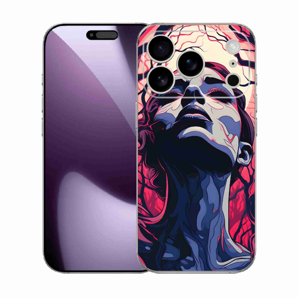 Zselés borítás mmCase iPhone 17 Pro készülékhez - absztrakt arc