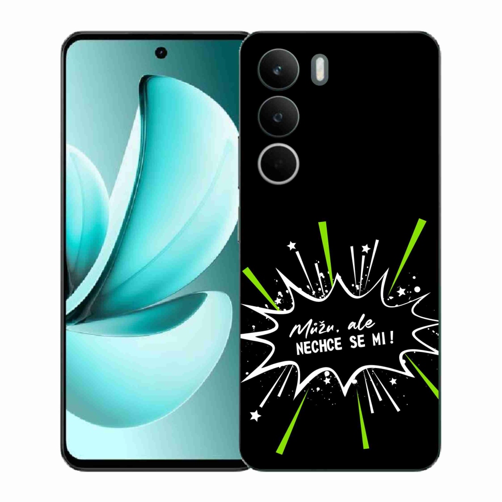 Gél borító mmCase a Realme C71 készülékhez - vicces szöveg 11 fekete háttér