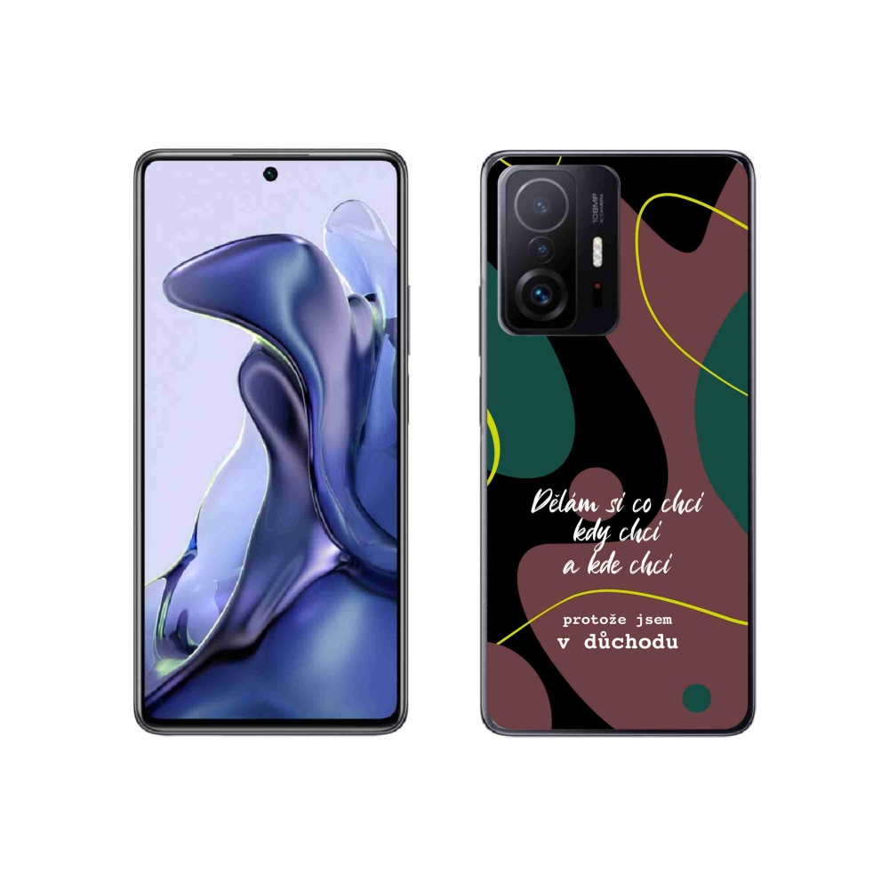 Gél borító mmCase a Xiaomi 11T-hez - vicces szöveg 10 fekete háttérrel