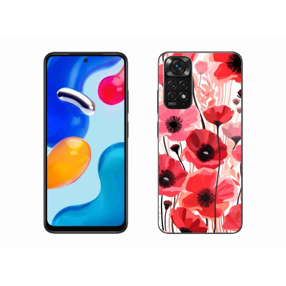 Gél borítás mmCase a Xiaomi Redmi Note 11 4G-hez - mákos 1