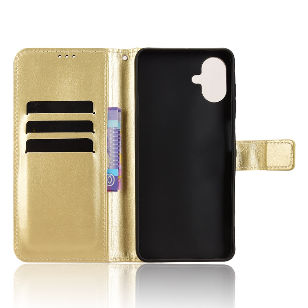 Őrült könyv tok Samsung Galaxy A07 4G - arany színű