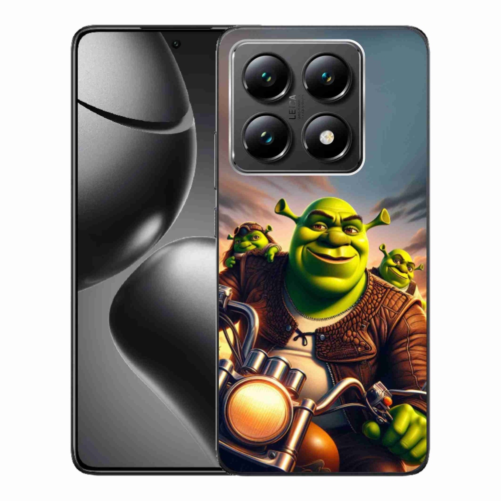 Gél borítás mmCase a Xiaomi 14T-hez - Shrek egy motorkerékpáron
