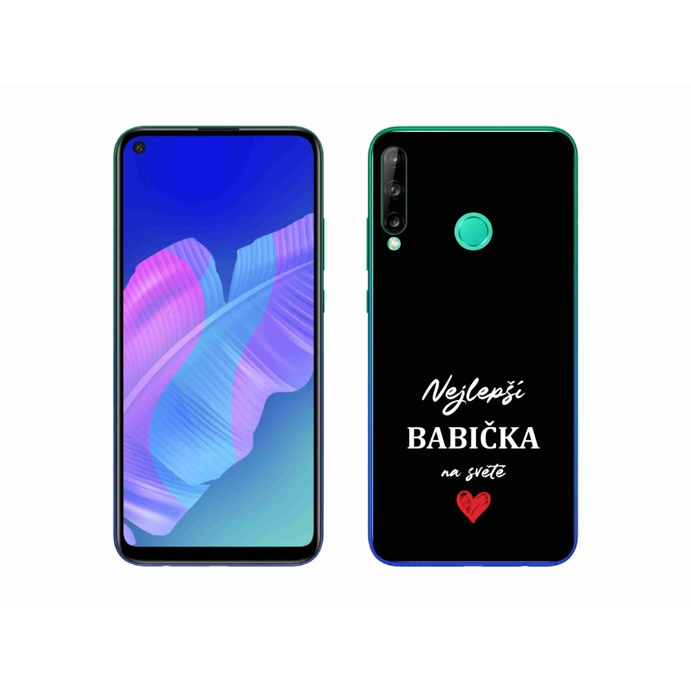 Gél borítás mmCase a Huawei P40 Lite E - Best Grandma 1 fekete háttérrel