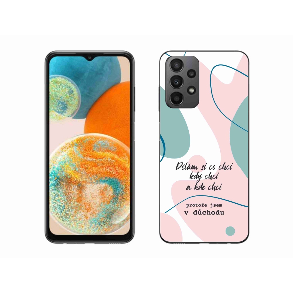 Gél borító mmCase Samsung Galaxy A23 4G/5G készülékhez - vicces szöveg 10 fehér háttér