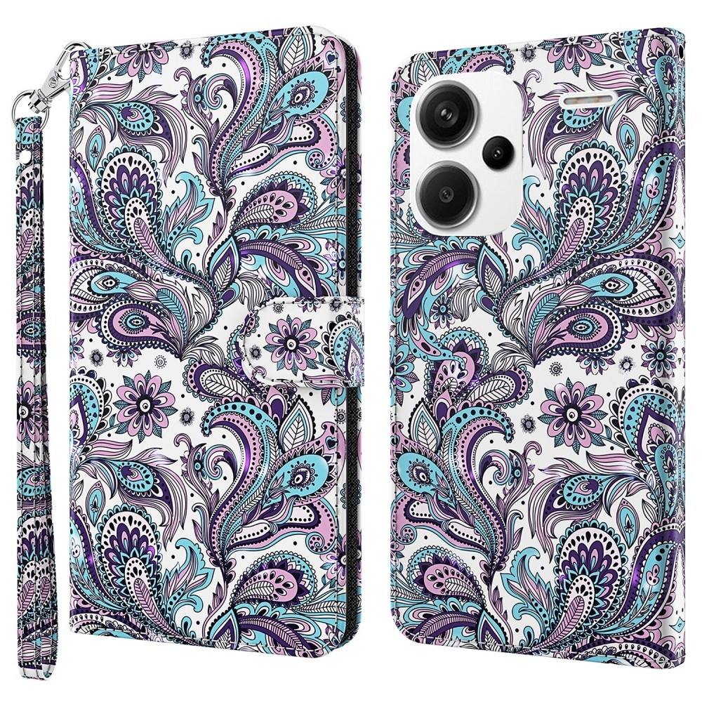 Nyomtatott könyv tok Xiaomi Redmi Note 13 Pro+ 5G - kasmír minta