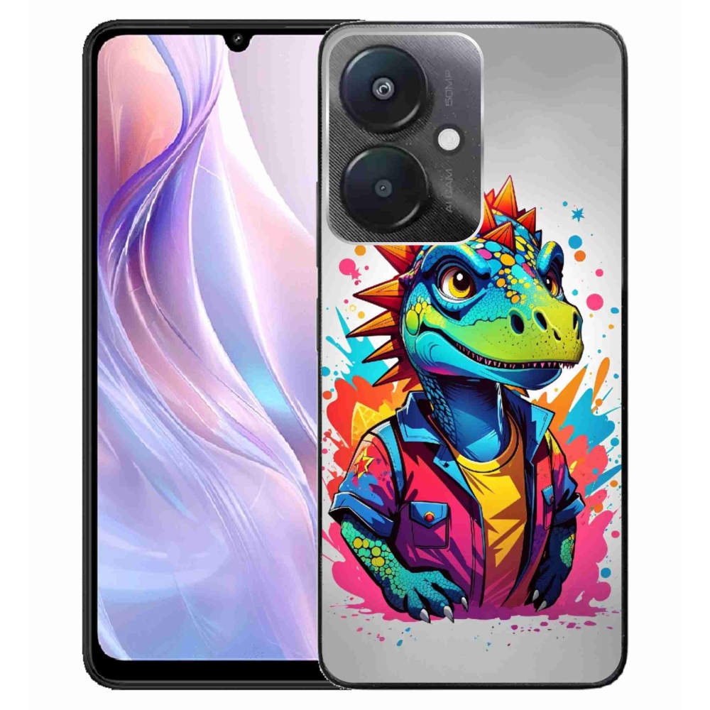 Gél borítás mmCase a Xiaomi Redmi 13C 5G számára - színes dinoszaurusz