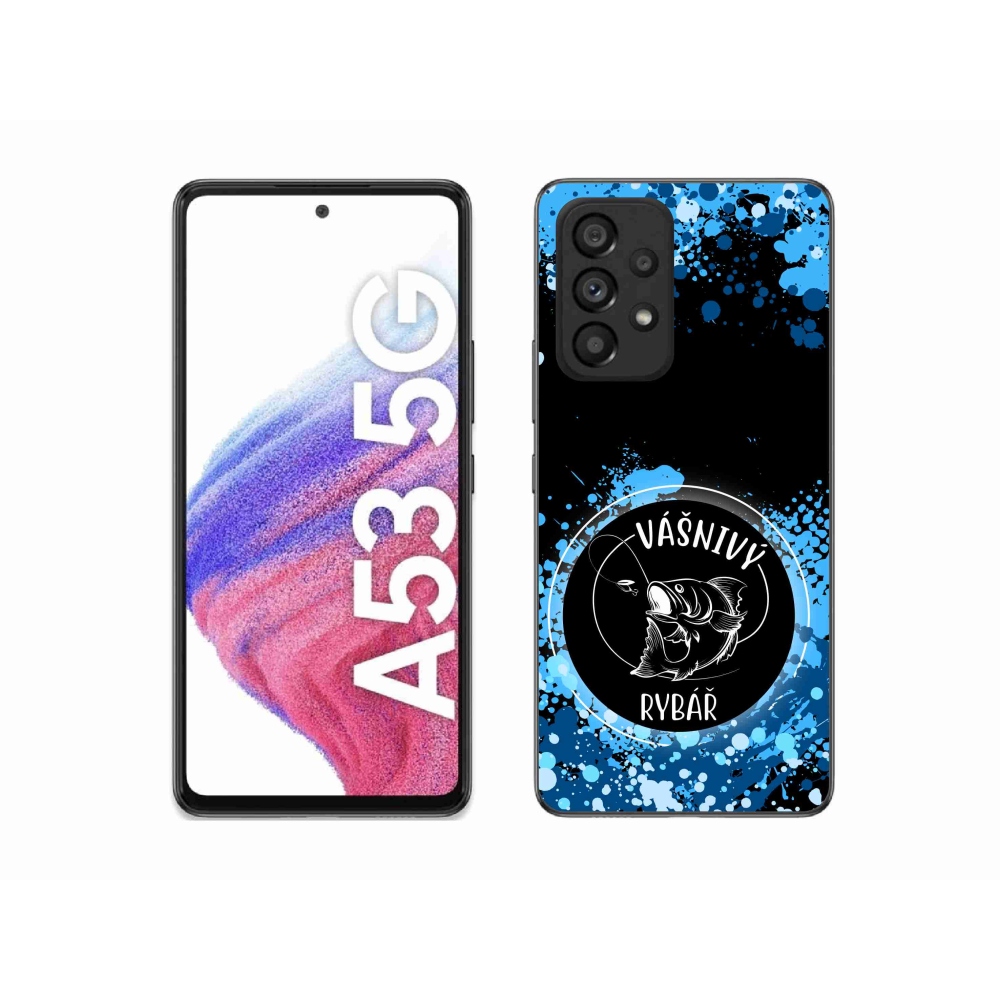 Gél borítás mmCase Samsung Galaxy A53 5G - szenvedélyes halász fekete háttérrel