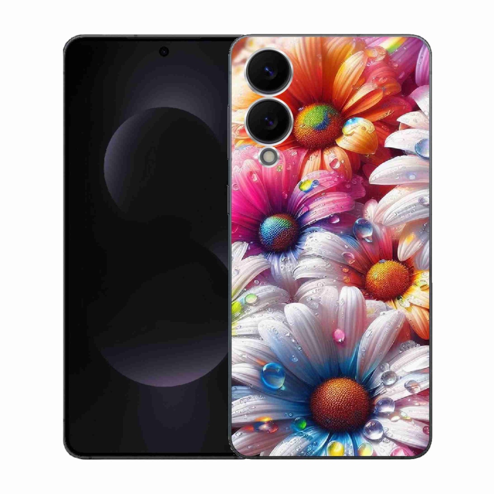 Gél védőhuzat mmCase Samsung Galaxy S25 Edge készülékhez - színes margaréták