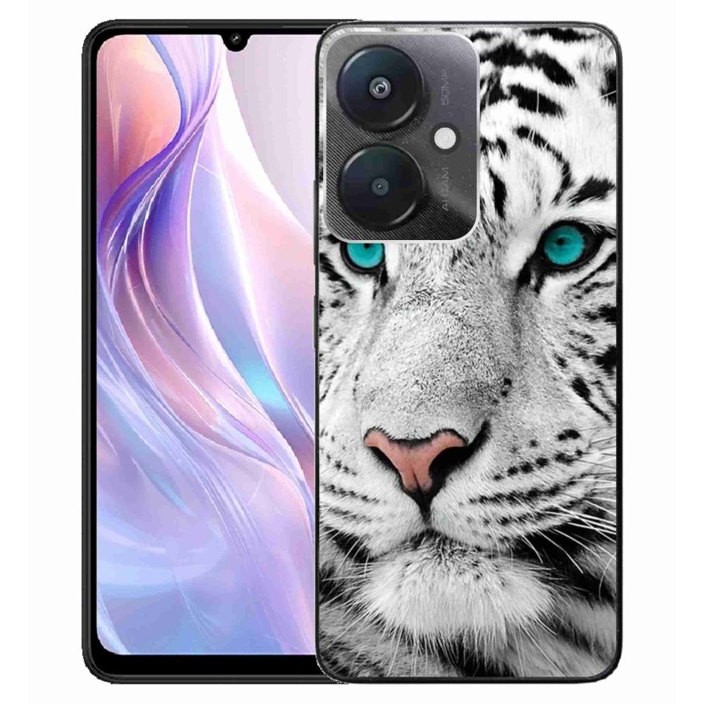 Gél borítás mmCase a Xiaomi Redmi 13C 5G számára - fehér tigris