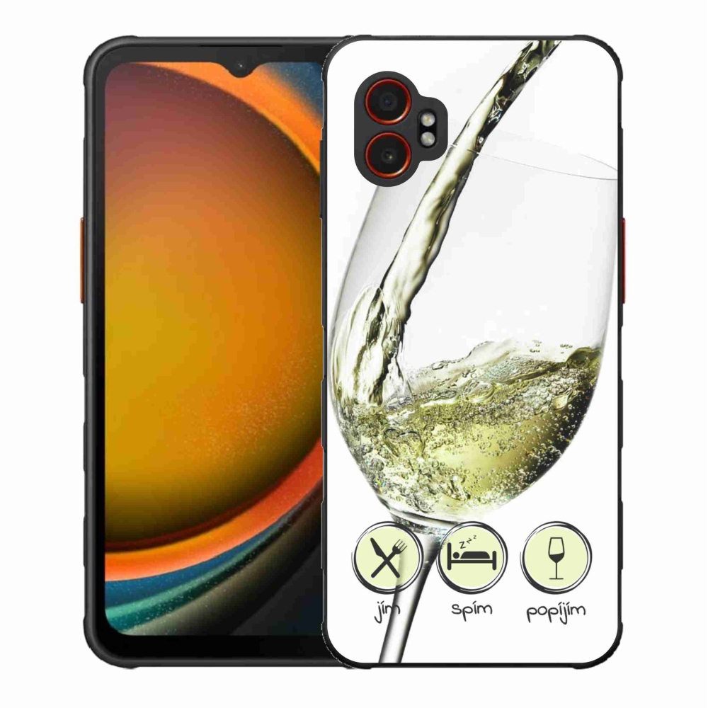 Gél borítás mmCase Samsung Galaxy Xcover 7 Pro készülékhez - borospohár fehér