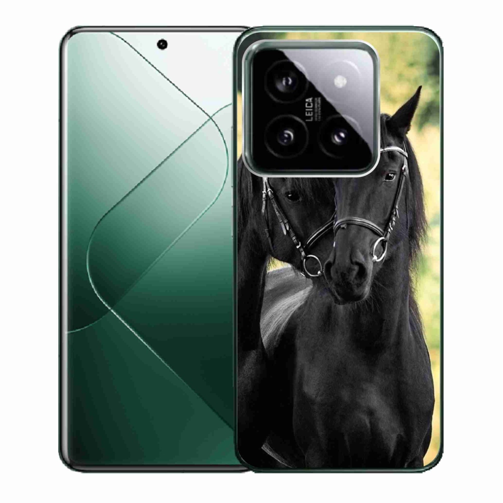 Gél borítás mmCase a Xiaomi 14 - két fekete lóhoz
