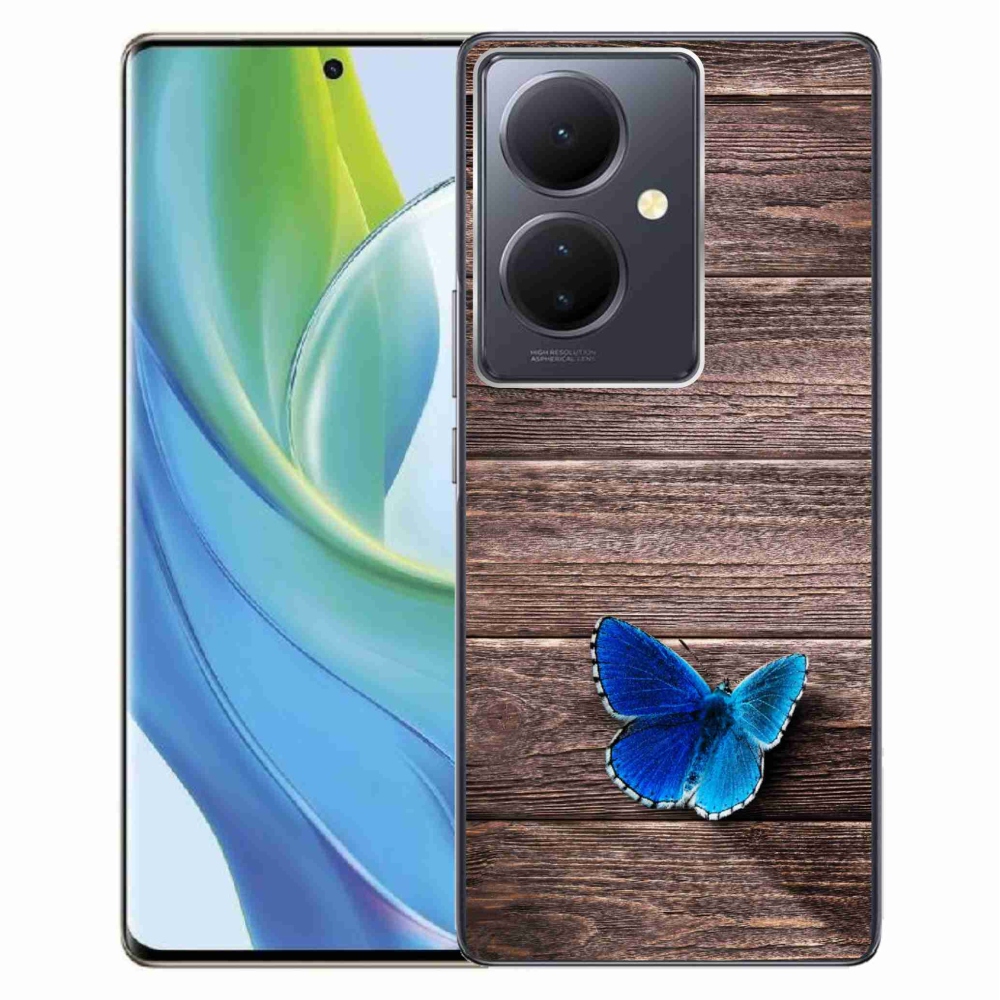 Gél borítás mmCase a Vivo V29 Lite 5G - kék pillangó 1