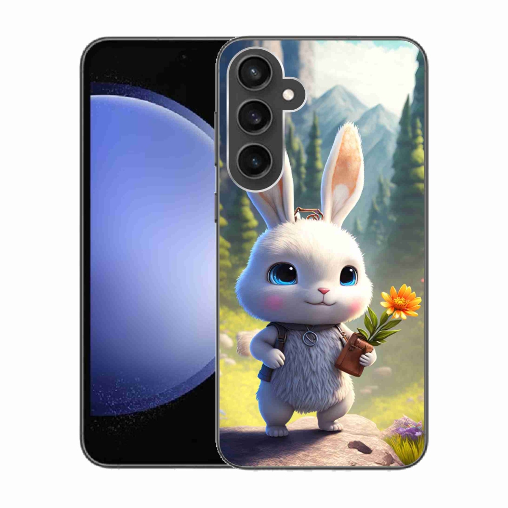 Gél védőhuzat mmCase Samsung Galaxy S23 FE készülékhez - aranyos nyuszi