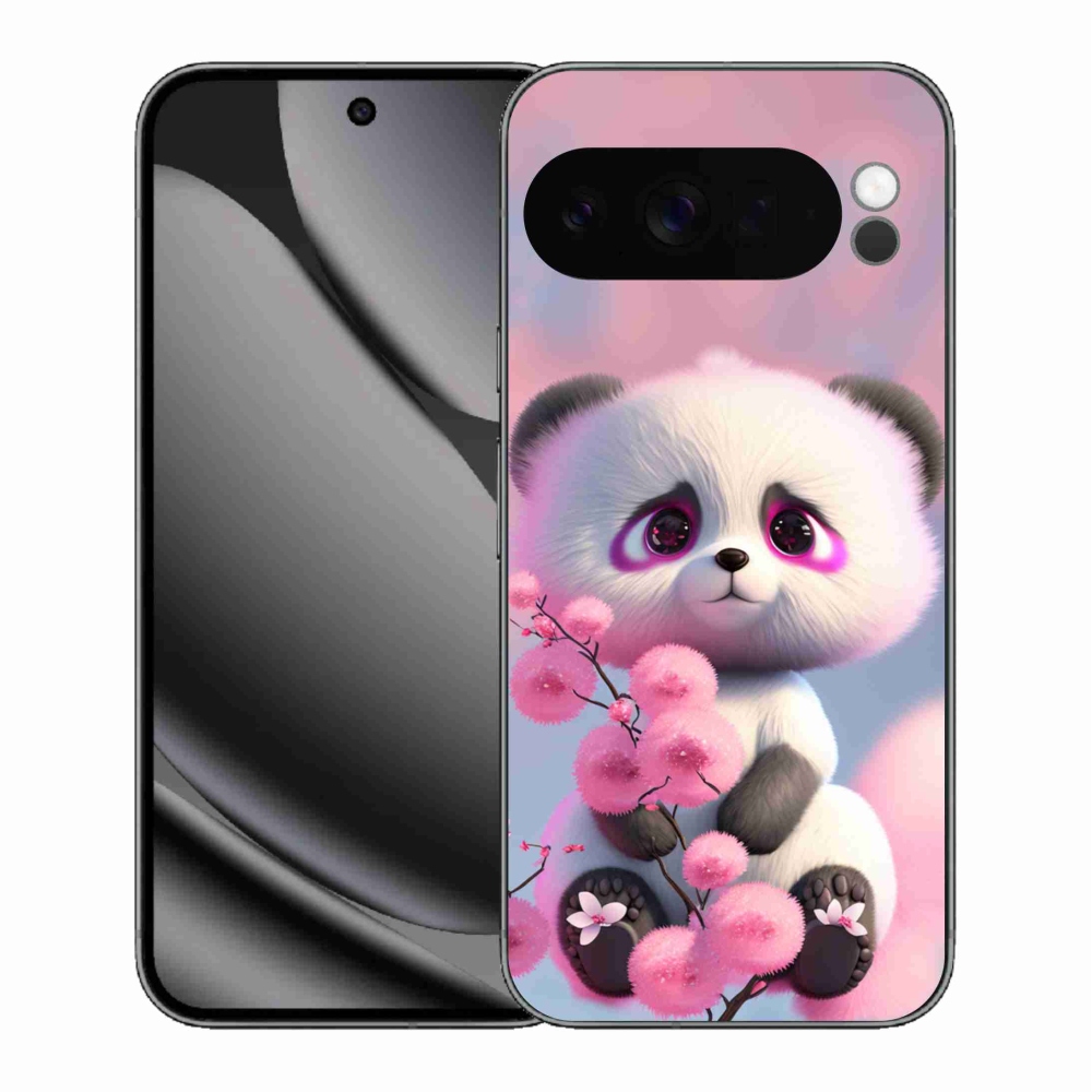 Zselés borítás mmCase a Google Pixel 10 Pro XL-hez - aranyos panda 1