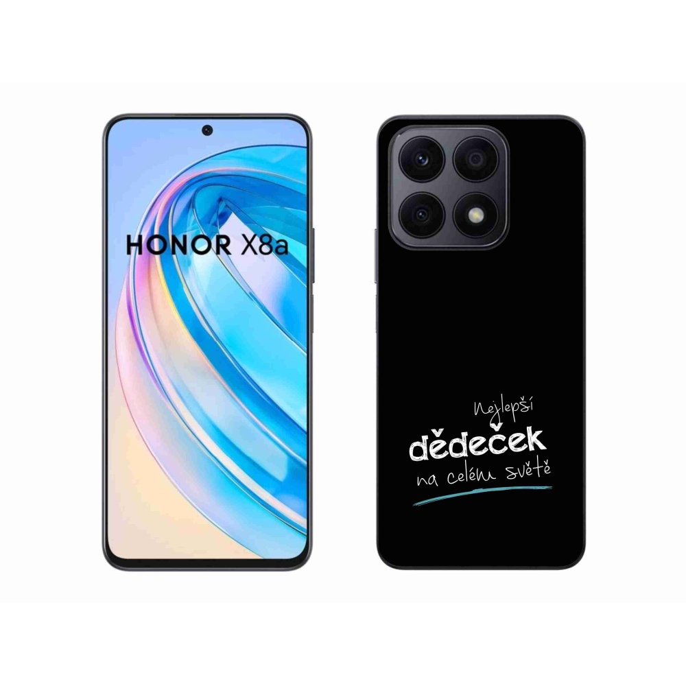 Gél borító mmCase a Honor X8a - a legjobb nagypapa 3 fekete háttérrel
