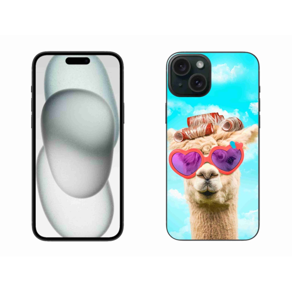 Zselés borítás mmCase iPhone 15 Plus készülékhez - szemüveges láma