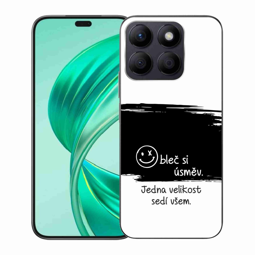 Gél borító mmCase a Honor X8b készülékhez - vicces szöveg 8 fekete-fehér háttérrel