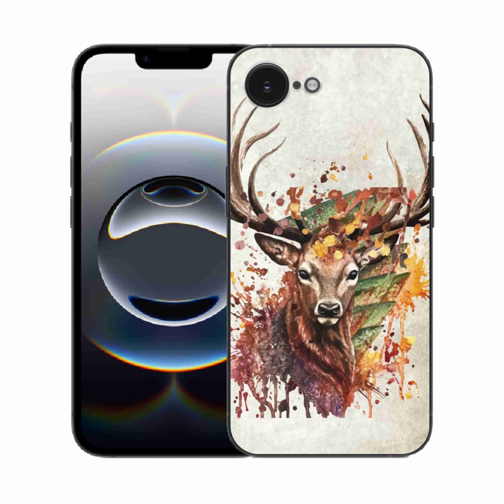 Zselés borítás mmCase iPhone 16e készülékhez - szarvas 1