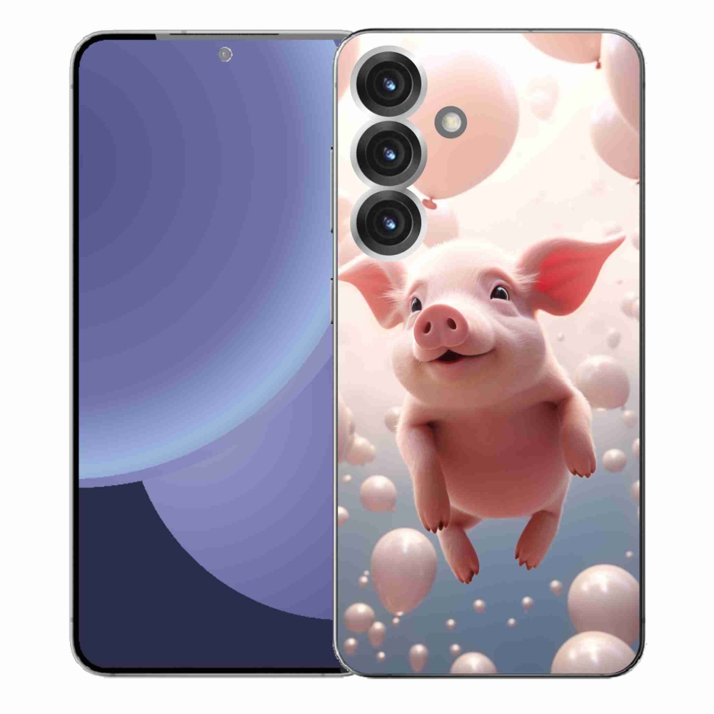 Gél borítás mmCase Samsung Galaxy S25+ - malac lufikkal - Samsung Galaxy S25+ - gél borítás mmCase Samsung Galaxy S25+ - malac lufikkal