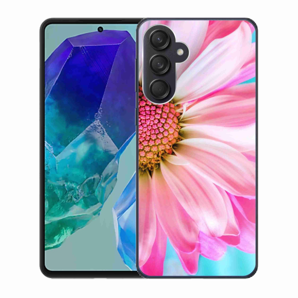 Gél védőhuzat mmCase Samsung Galaxy M55 5G - rózsaszín virág