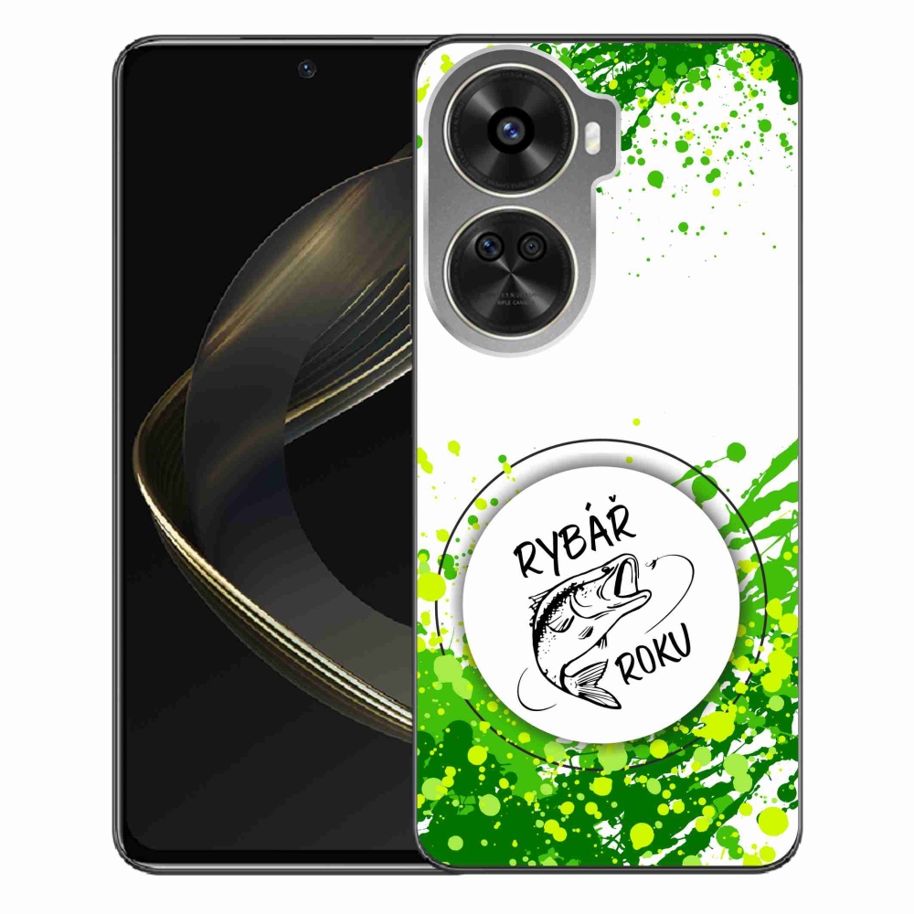 Gél borító mmCase a Huawei Nova 12 SE-n - az év halászának fehér háttere