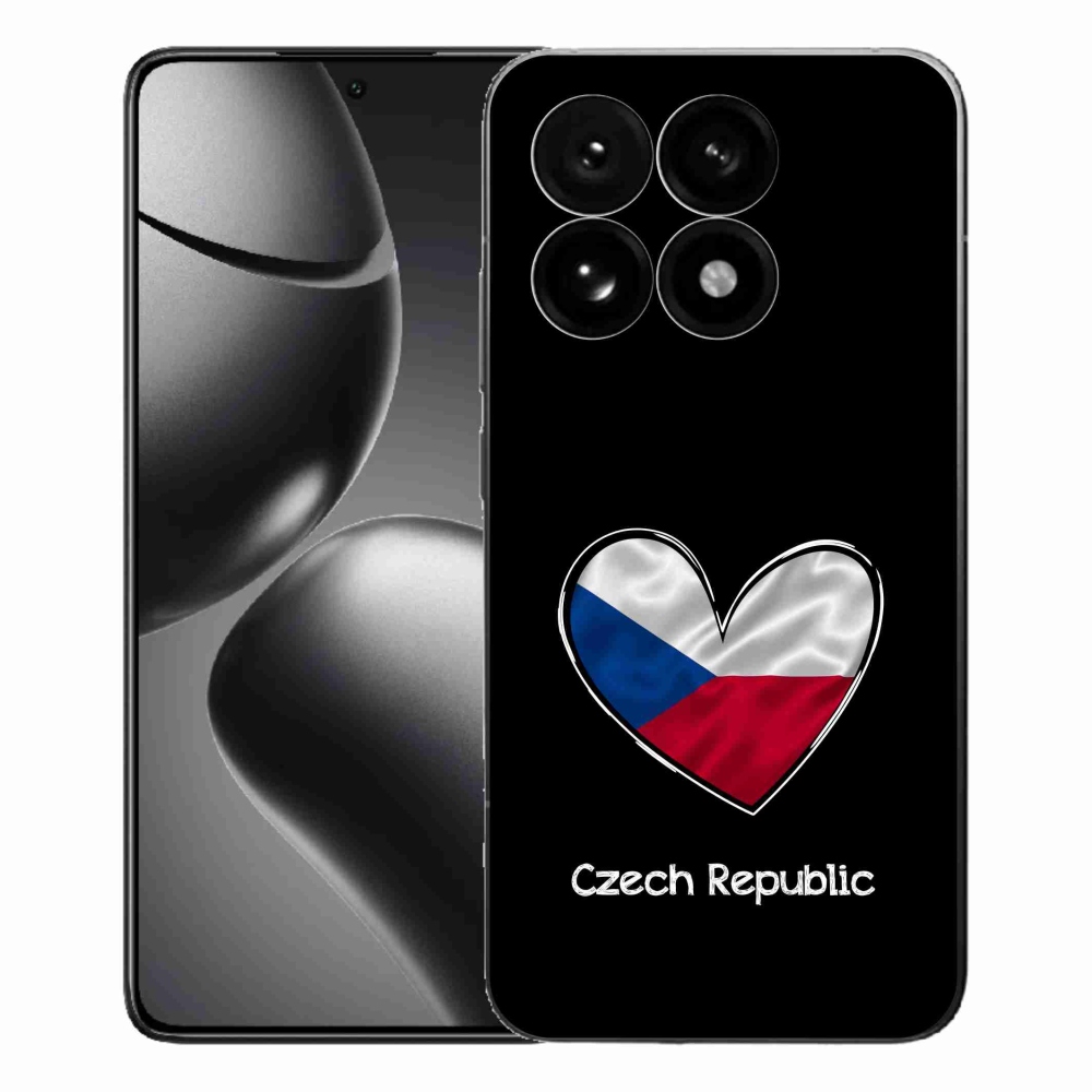 Gél borító mmCase a Xiaomi 15T-hez - zászló szív fekete háttérrel