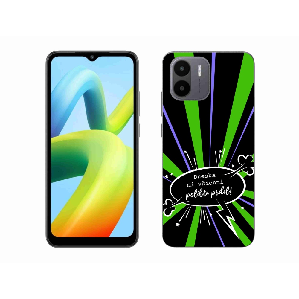 Gél borító mmCase a Xiaomi Redmi A1-hez - vicces szöveg 15 fekete háttérrel