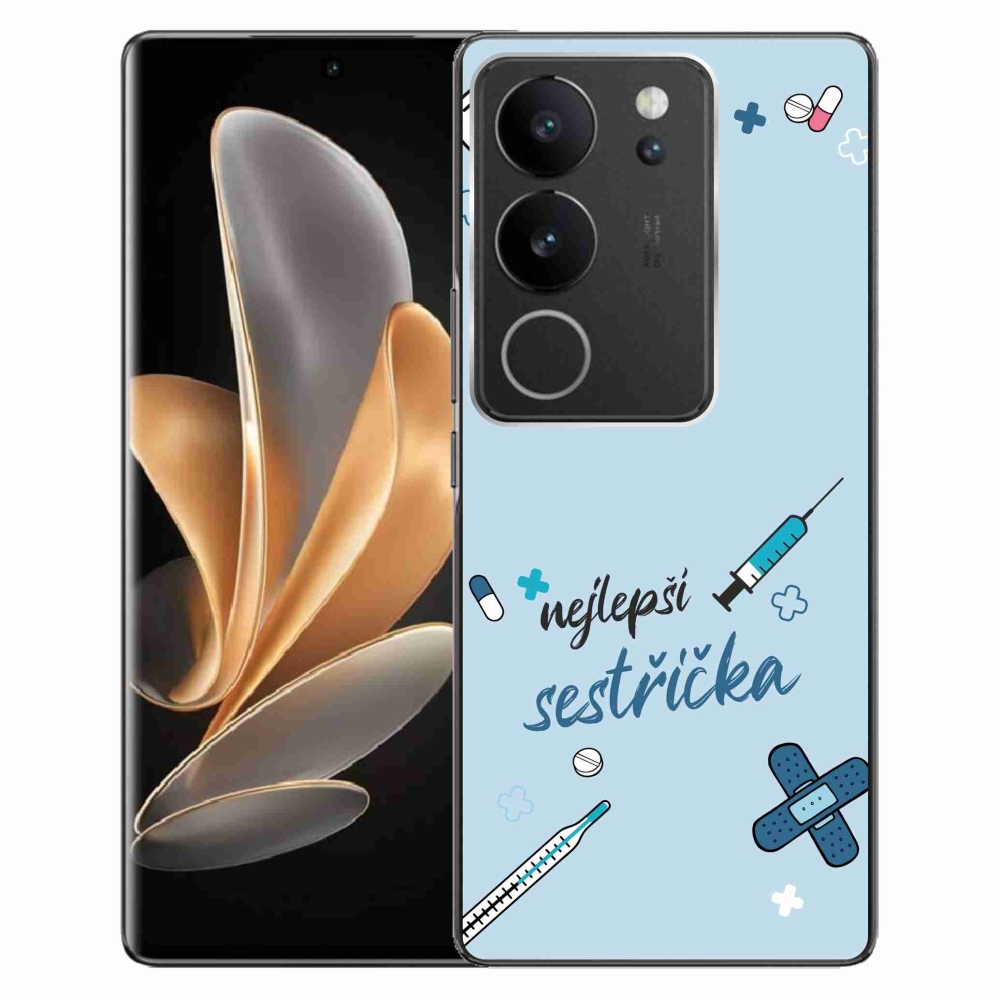 Gélburkolat mmCase a Vivo V29 5G-n - legjobb kishúg kék háttérrel