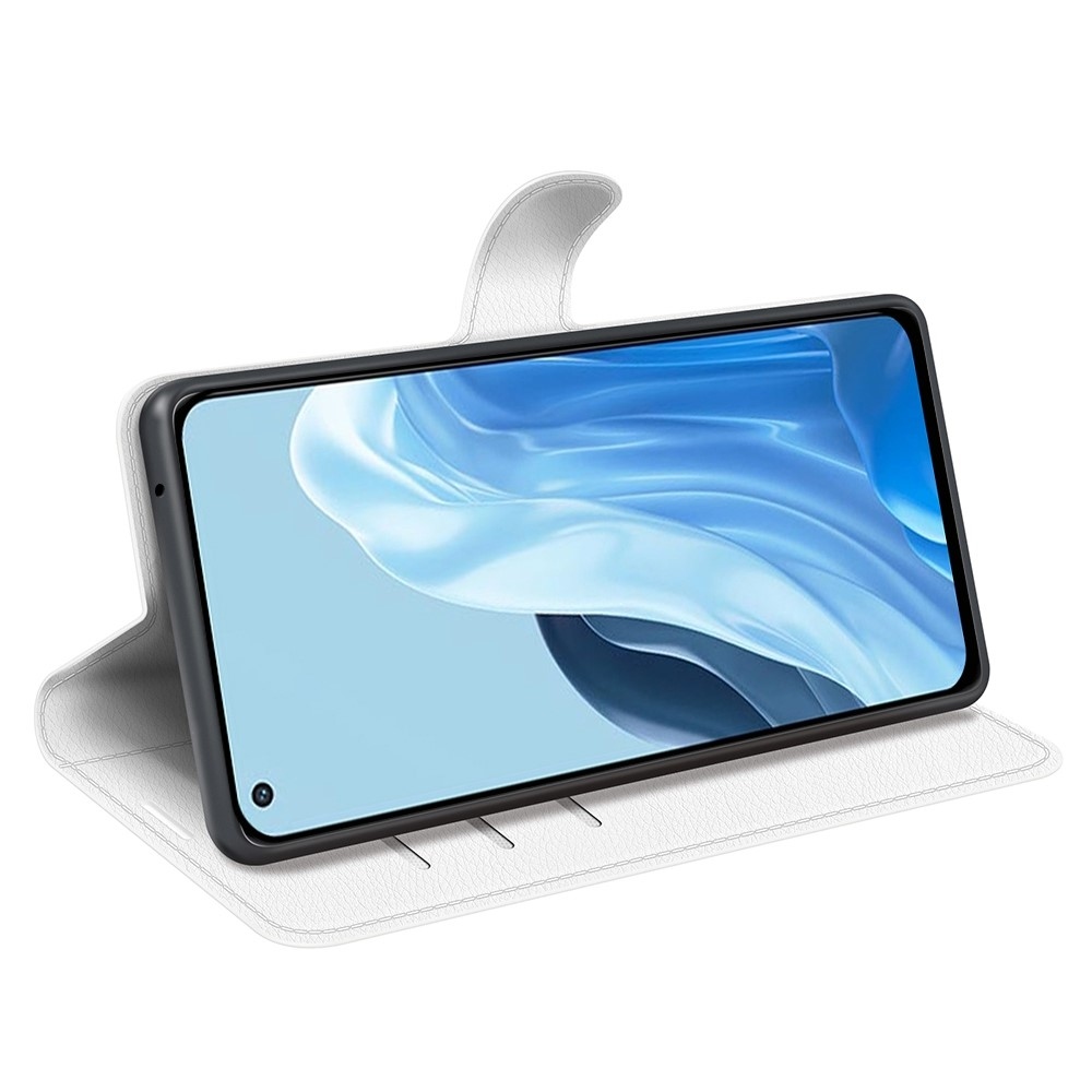 Litchi könyv tok Oppo Find X5 Lite készülékhez - fehér