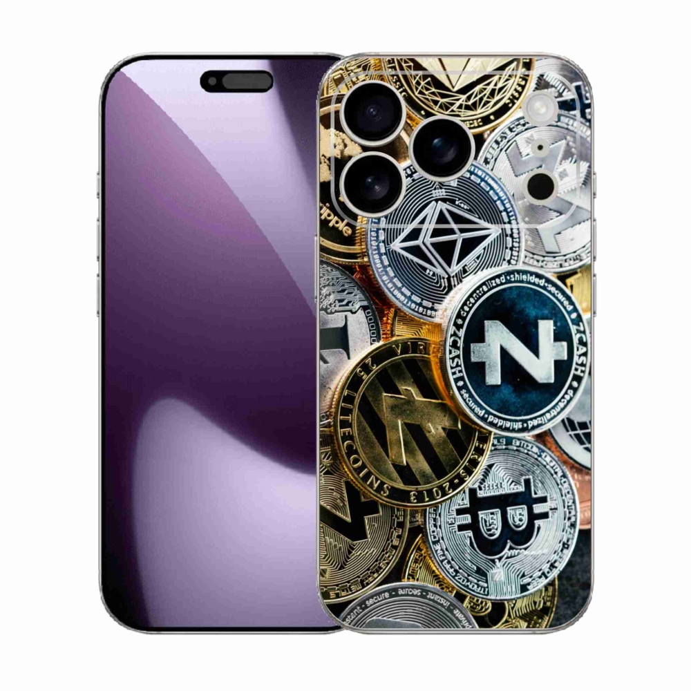 Gél borítás mmCase iPhone 17 Pro készülékhez - kriptovaluták