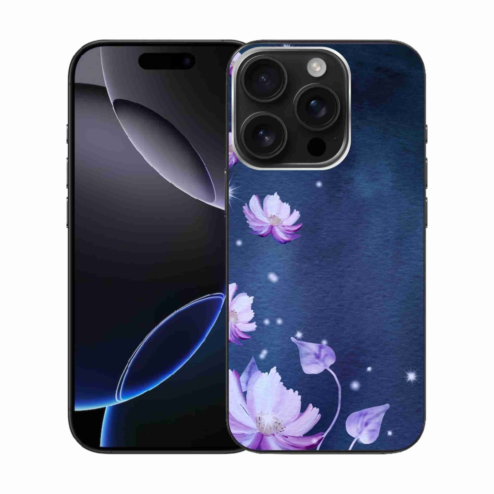 Gél tok mmCase iPhone 16 Pro készülékhez - hulló virágok