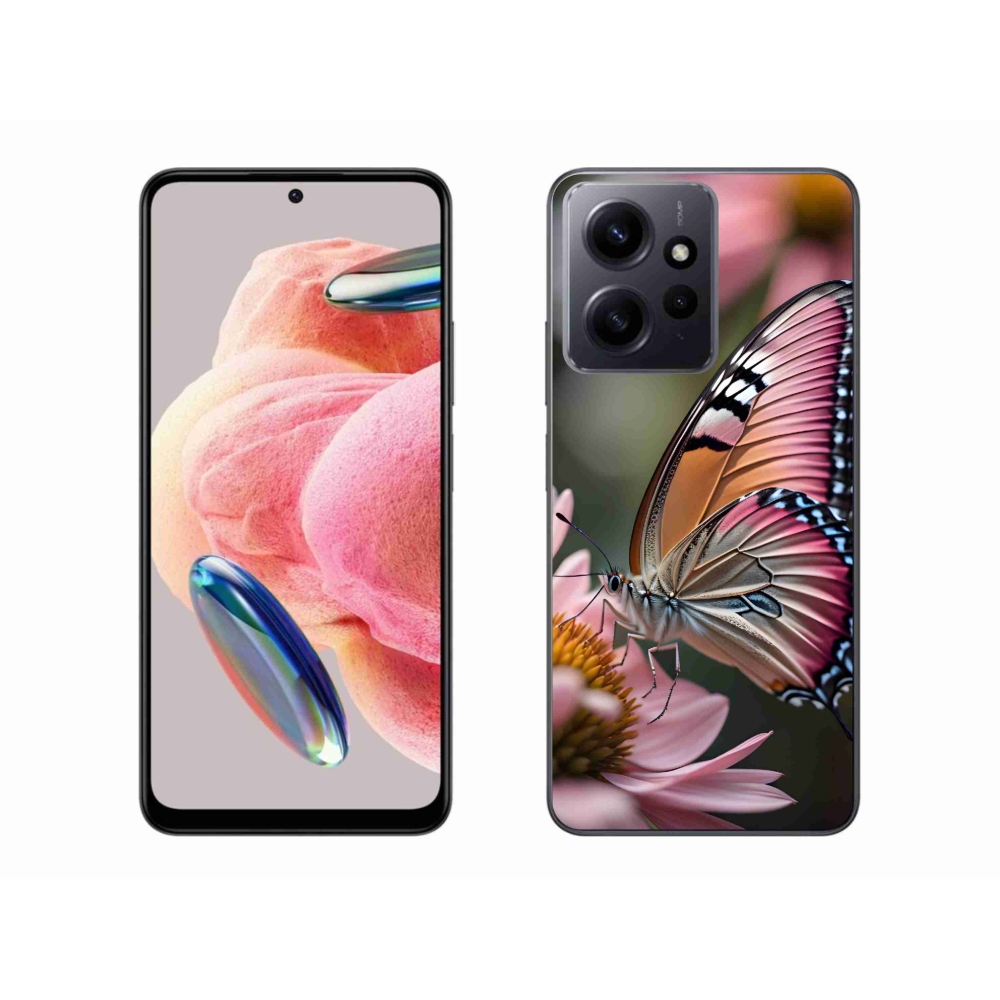 Gél borítás mmCase a Xiaomi Redmi Note 12 4G-hez - színes pillangó