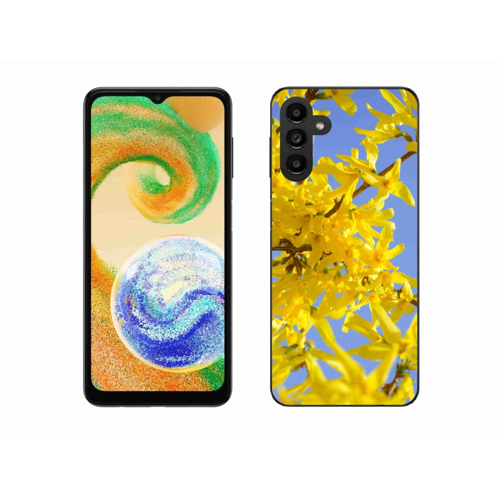 Zselés borító mmCase Samsung Galaxy A04s (164.7x76.7x9.1mm) - sárga virágok
