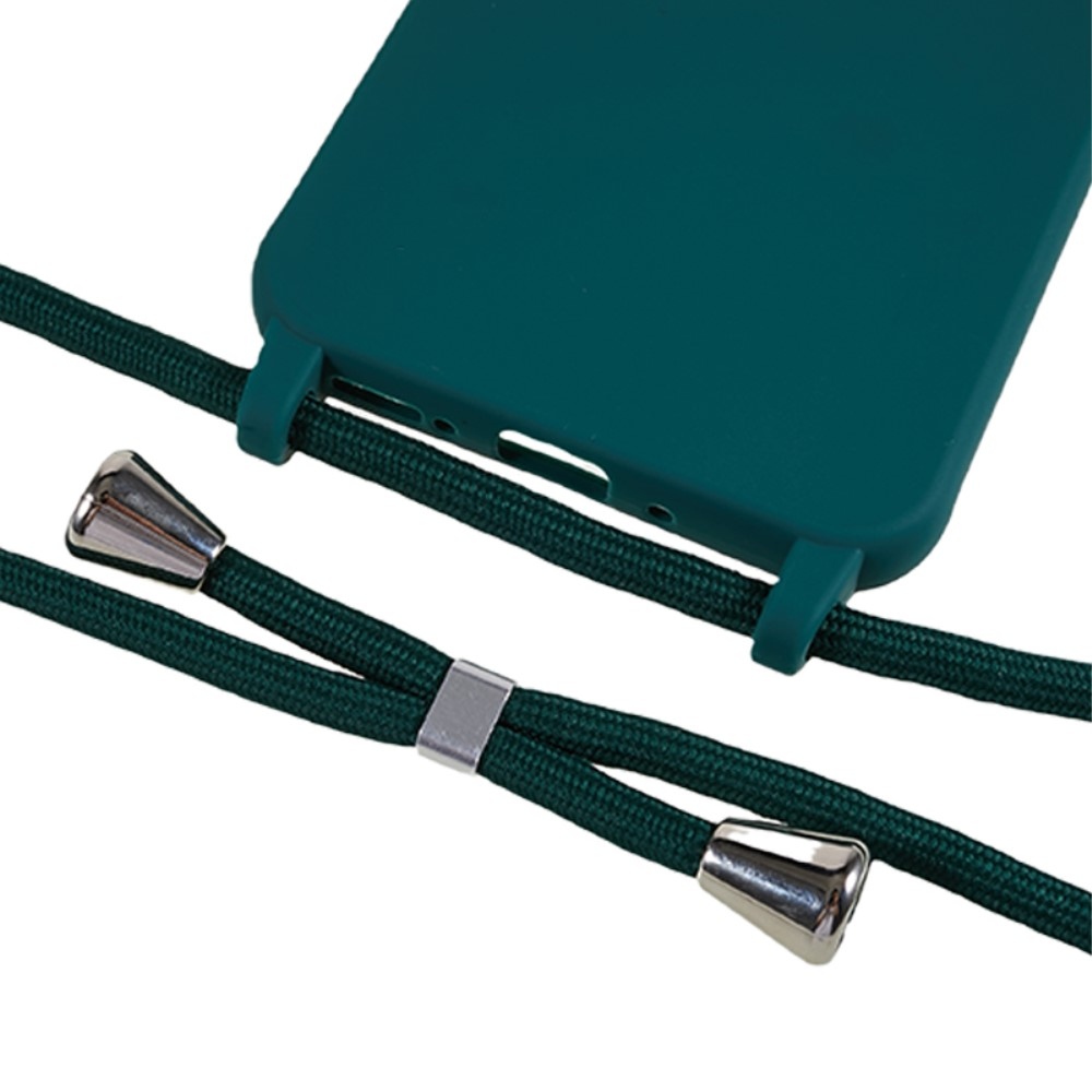 Zsinórral ellátott zselés tok Samsung Galaxy A36 5G-hez - sötétzöld