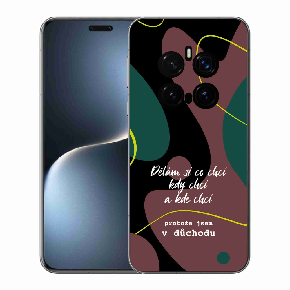 Gél borító mmCase a Honor Magic 7 Pro 5G készülékhez - vicces szöveg 10 fekete háttér