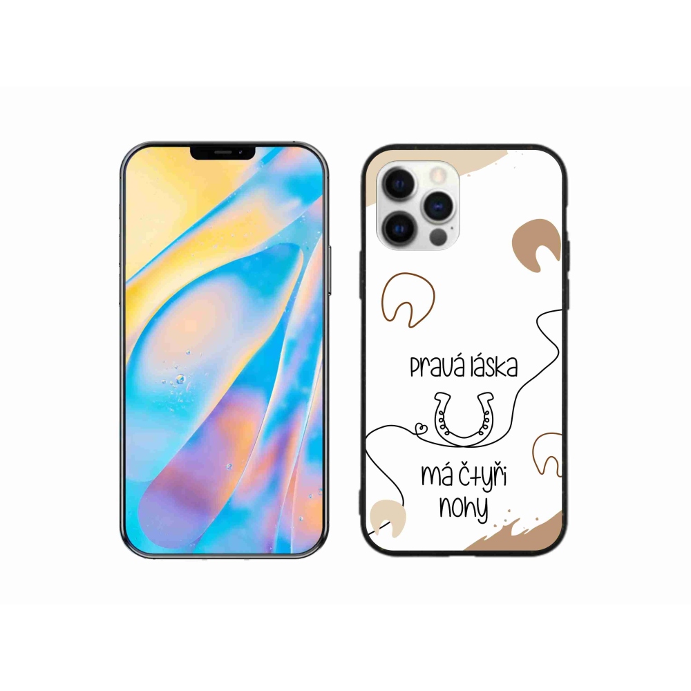 Gél borítás mmCase iPhone 12 Pro készülékhez - Ló motívum fehér háttér