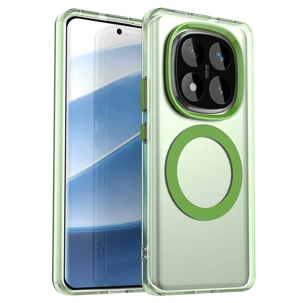 Candy zselés tok MagSafe-val a Xiaomi Redmi Note 14 Pro-ra - zöld