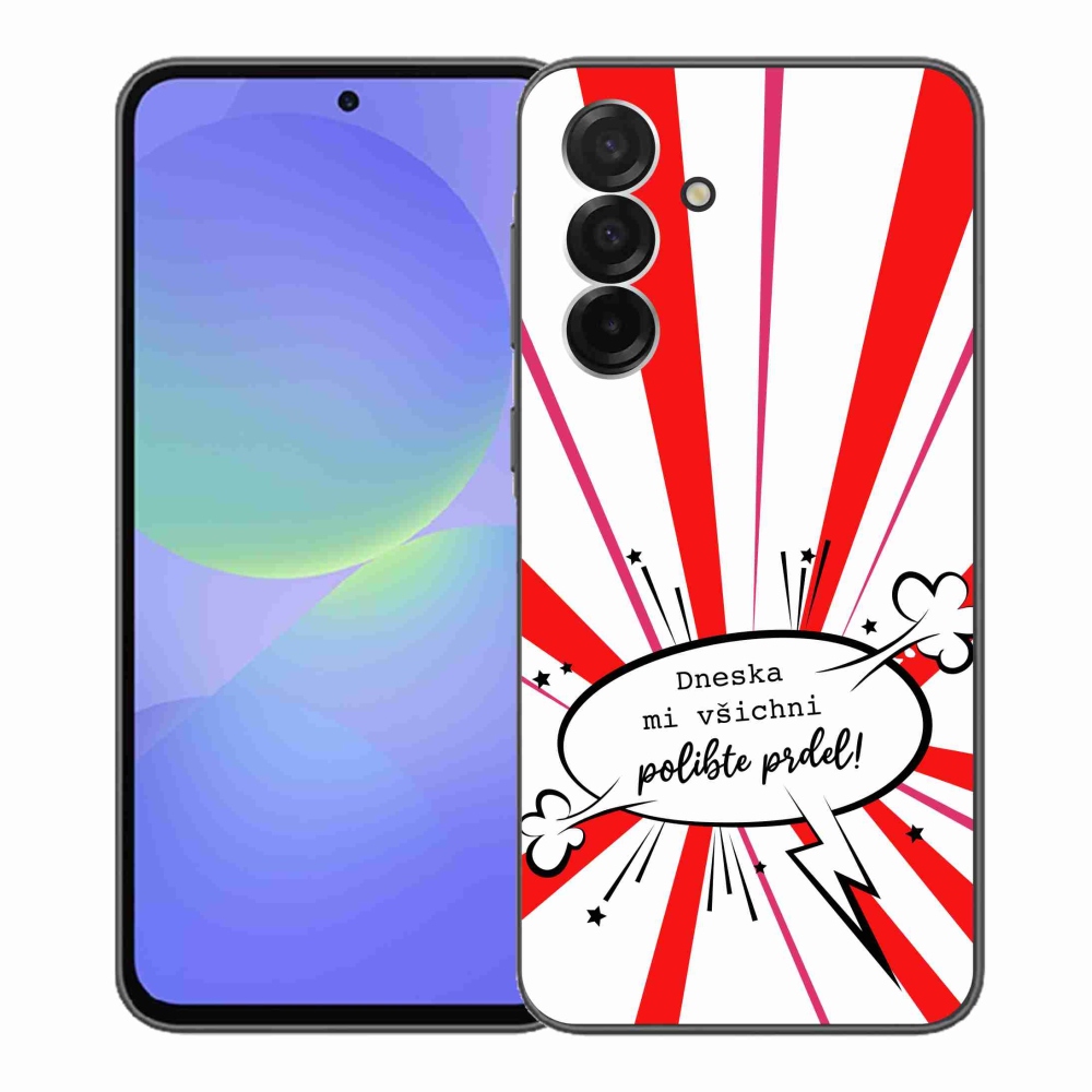 Gél borító mmCase Samsung Galaxy A36 5G - vicces szöveg 15 fehér háttérrel