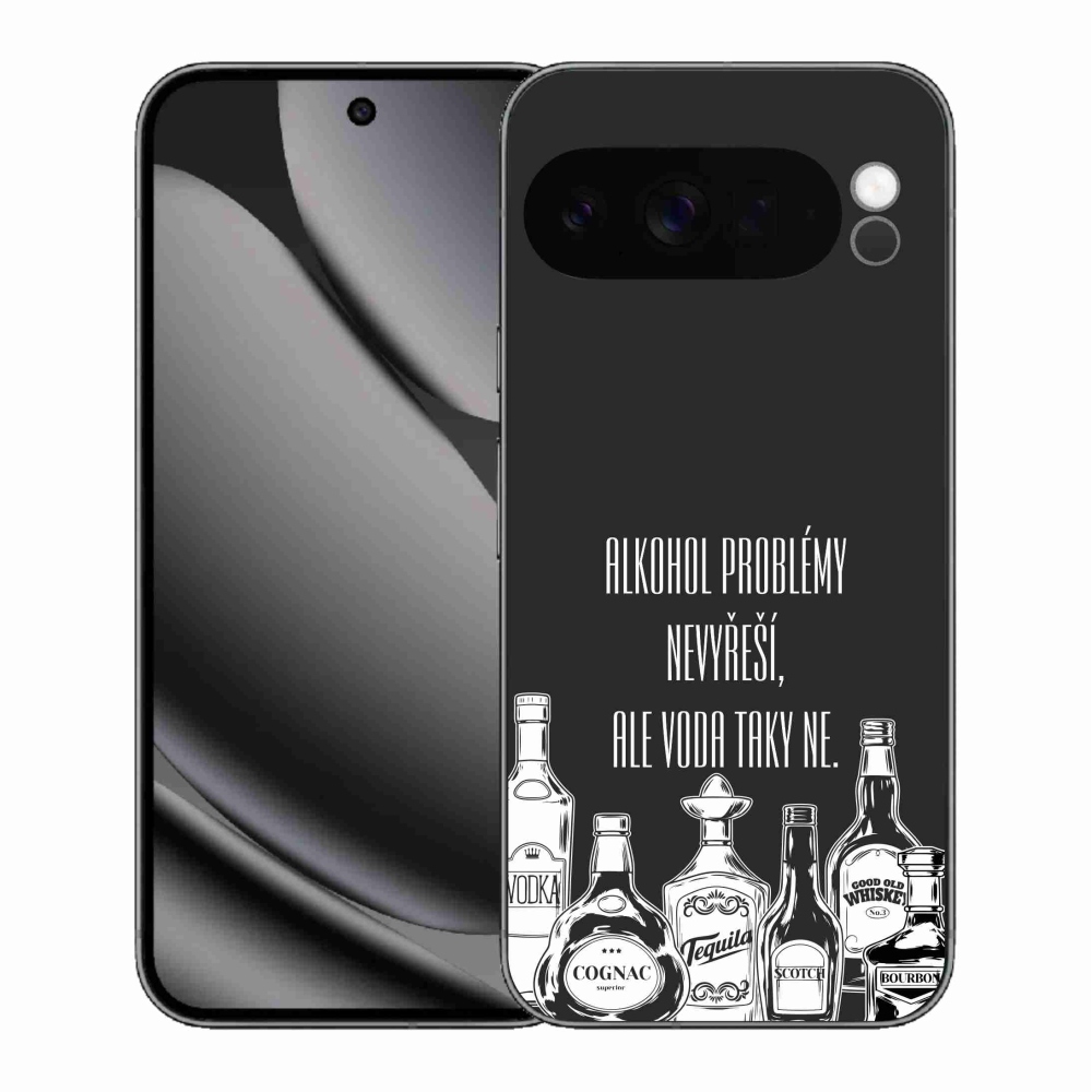 Gél borítás mmCase a Google Pixel 10 Pro XL-hez - vicces szöveg fekete háttérrel