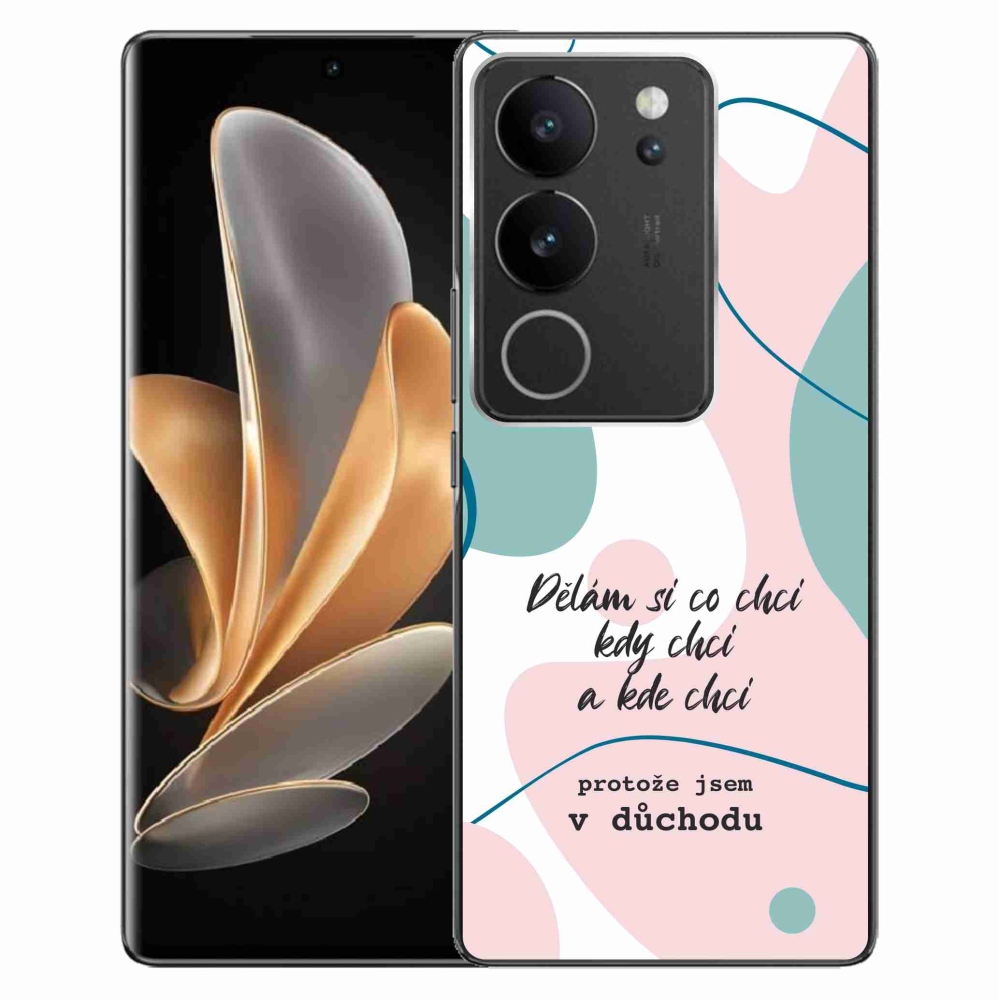 Gél borító mmCase a Vivo V29 5G-hez - vicces szöveg 10 fehér háttér