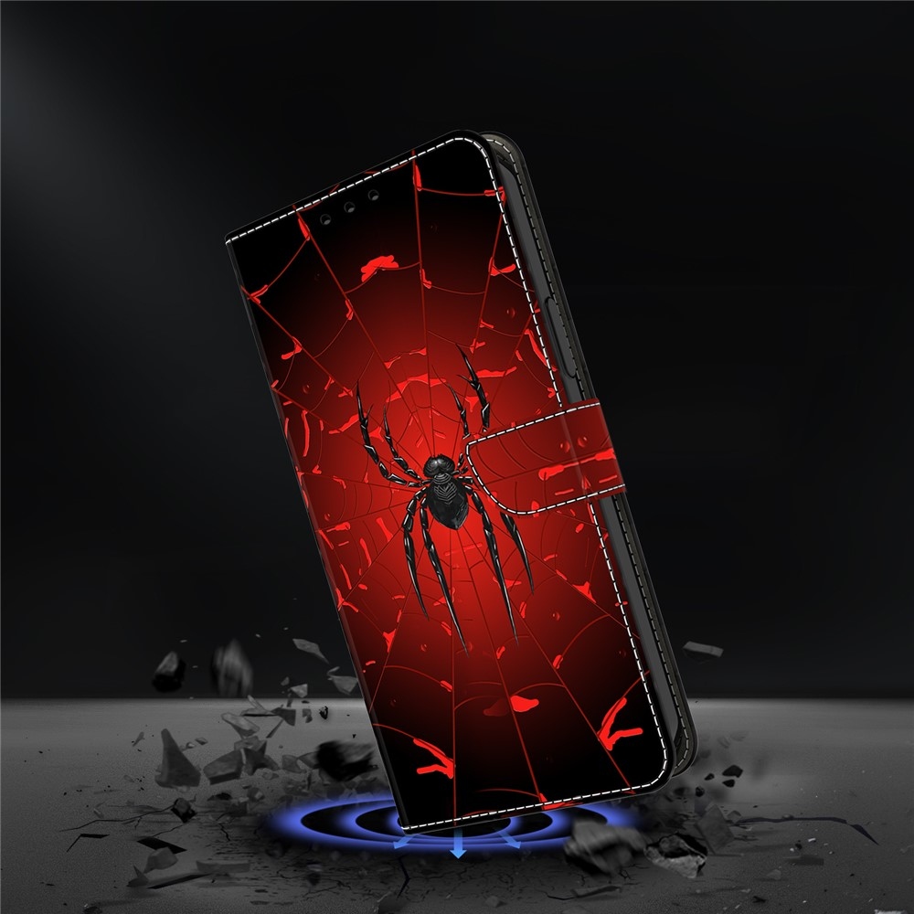 Sima könyves tok Samsung Galaxy A07 4G - pók